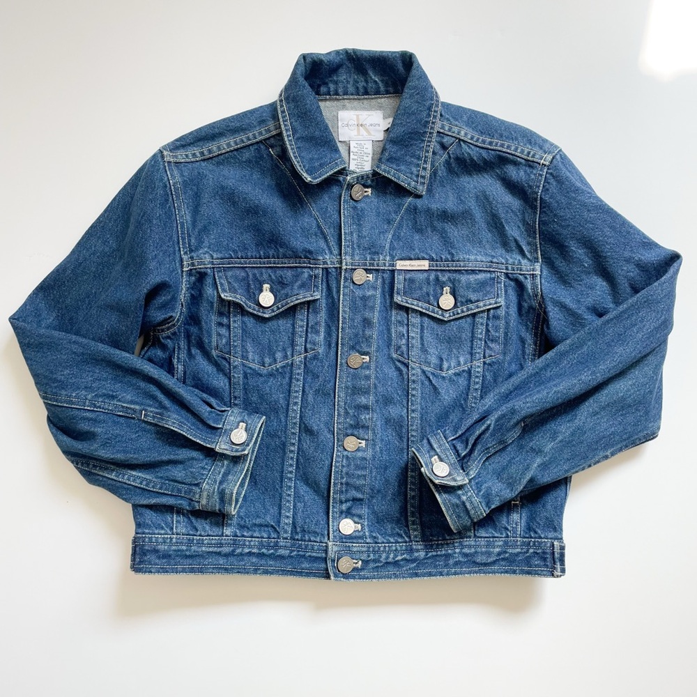 Vintage 90s Y2K Calvin Klein Jeans Medium Wash Denim Jacket